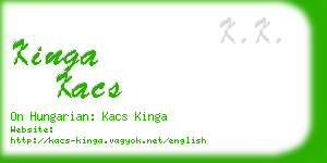 kinga kacs business card